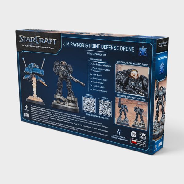 Starcraft: Miniatures Game - Terran: Raynor's Raiders & Point Defence Drone Hero Expansion Set 200437 фото